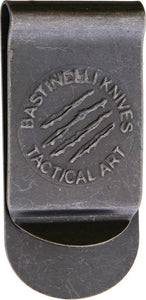 Bastinelli Creations Tactical Art Logo Stonewash Stainless Money Clip