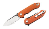 Bestech Knives Torpedo Orange G10 D2 Steel 2-Tone Drop Pt Folding Knife