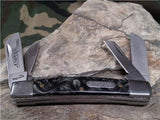 Schrade Congress Knife Imperial Black Pocket Folder Multi Blade 3 1/2" 17CON