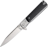 Artisan Classic Linerlock Black Handle Folding Knife