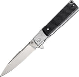 Artisan Classic Linerlock Black Handle Folding Knife