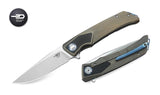 Bestech Knives Sky Hawk Framelock Bronze Titanium Stainless Folding Knife