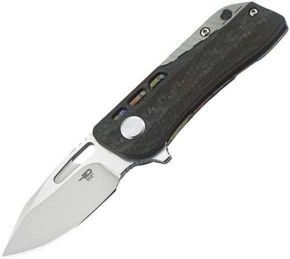 Bestech Engine Gray Spectrum Titanium Carbon Fiber S35VN Folding Knife