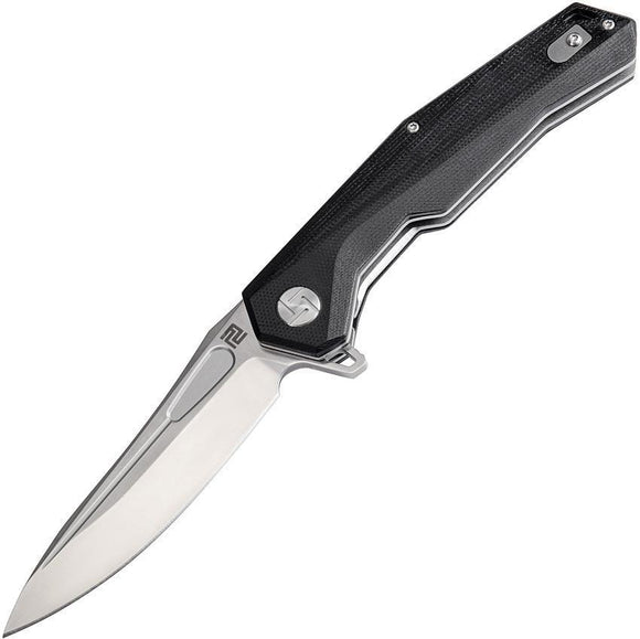 Artisan Zumwalt Linerlock Black Handle D2 Tool Steel Folding Knife