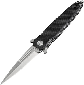 Artisan Cutlery Hornet Linerlock Black Folding Knife D2 Steel Blade