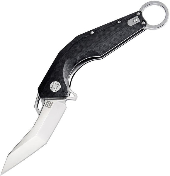 Artisan Cobra Linerlock Black Handle D2 Tool Steel Folding Knife