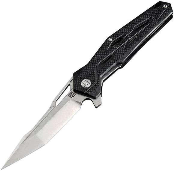 Artisan Cutlery Interceptor Linerlock Black Folding Knife D2 Steel