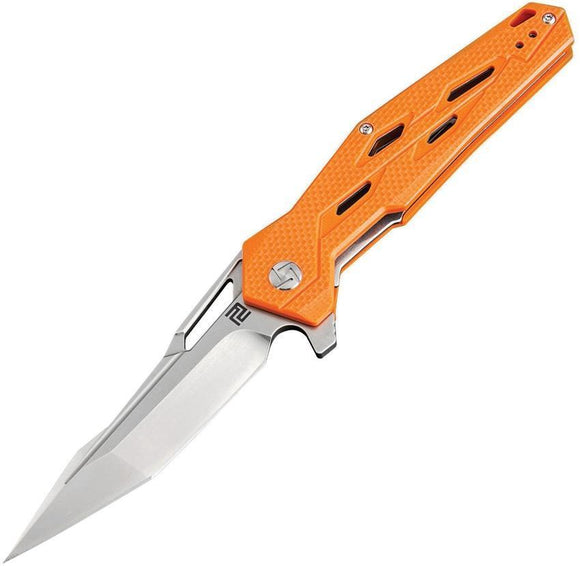 Artisan Cutlery Interceptor Linerlock Orange Folding Knife D2 Steel