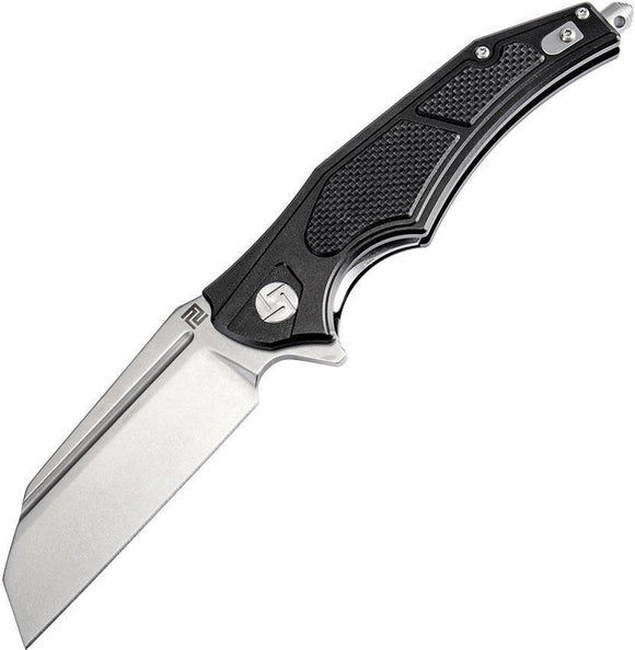 Artisan Apache Linerlock Black Handle D2 Tool Steel Folding Knife