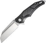 Artisan Apache Linerlock Black Carbon Fiber D2 Tool Steel Folding Knife
