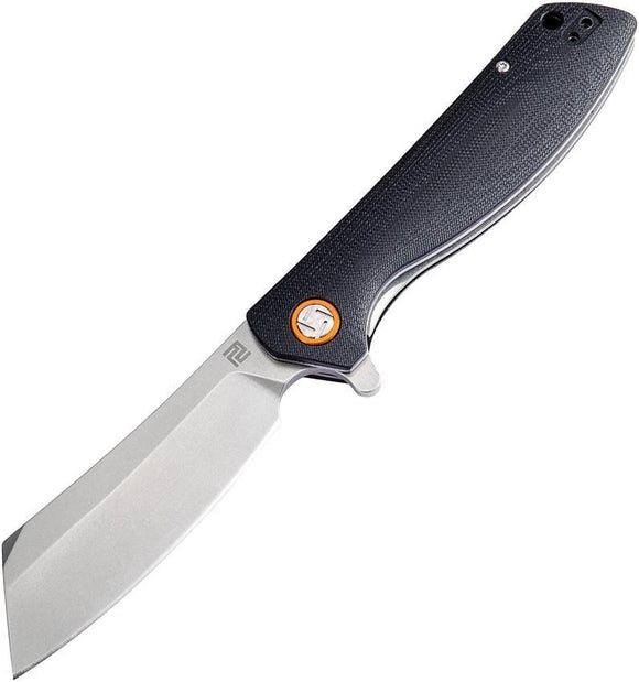 Artisan Tomahawk Linerlock Black Handle Folding Knife