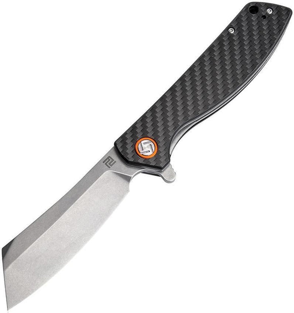 Artisan Tomahawk Linerlock Carbon Fiber D2 Tool Steel Folding Knife
