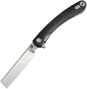 Artisan Cutlery Orthodox Linerlock Black Folding Knife Razor D2 Steel