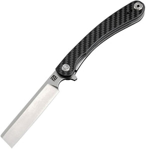 Artisan Cutlery Orthodox Linerlock Carbon Fiber Folding Knife Razor