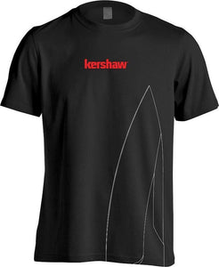 Kershaw Red Logo Knife Blade Black Cotton Short Sleeved T-Shirt