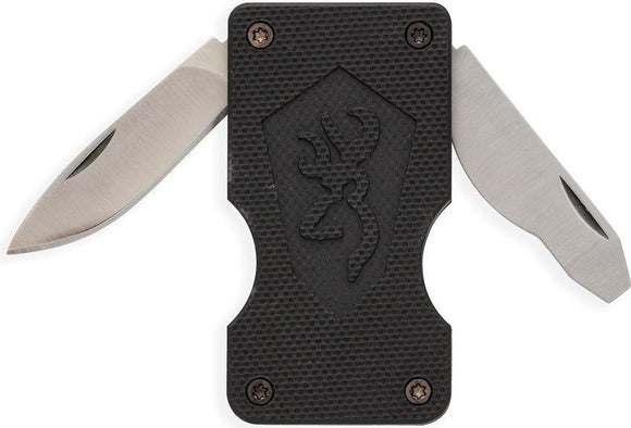 Browning Black Label G10 Metal Money Clip Folding Stainless Blades Knife