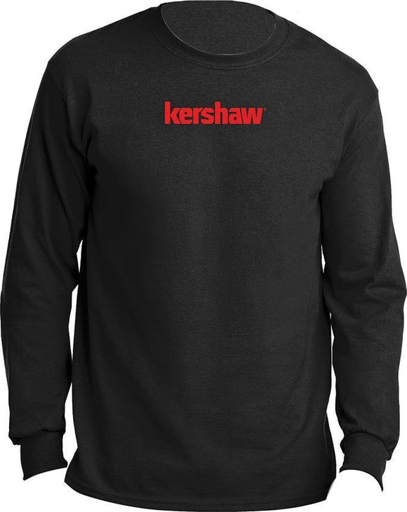 Kershaw Red Logo Black Cotton Long Sleeve Men's T-Shirt 184