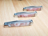 Schrade LOT OF 3 Imperial Small Trapper Pink Swirl Folding Pocket Knives
