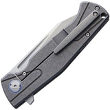 Bestech Horus Titanium Framelock Gray SW S35VN Folding Flipper Knife 1901B