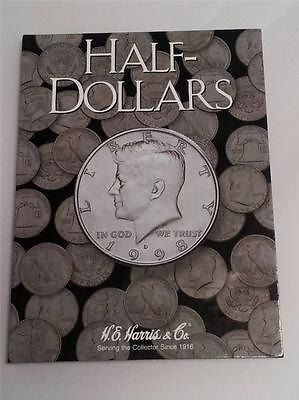 H.E. Harris Half Dollar Folder Coin Storage Album Kennedy Franklin Liberty Mix
