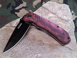 Tac Force Pocket Knife Purple Camo Blk Blade -tf764PC