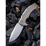 We Knife Co Ferox Framelock Bronze Titanium Bohler M390 Folding Knife 812A