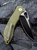 Civivi Aquila Linerlock Green G10 Folding Knife 2-Tone VG10 by We Knife Co 805A