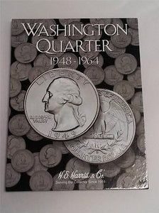 H.E. Harris Washington Quarter Folder 1948 - 1964 Coin Storage Album Book #2