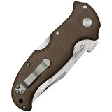 Cold Steel Bush Ranger Lite Brown GRN 8Cr13MoV Stainless Folding Knife 31A