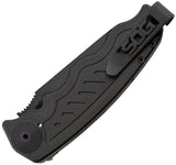 SOG Zoom Mini Black Aluminum A/O Button Lock Folding Knife 00059