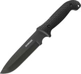 Schrade Frontier Black TPE Full Tang Fixed Blade Knife (7") 1095HC F52