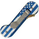 KeyBar Blue Anodized Aluminum USA American Flag Car & House Key Holder 220