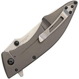 Outdoor Edge Large Conquer Brown Framelock Serrated Blade Folding Knife CQ35S