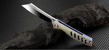 Artisan Tomahawk Blue Pattern Titanium S35VN Wharncliffe Folding Knife 1815GBU02