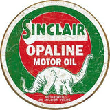 Sinclair Opaline Motor Oil Round Tin Sign 2047