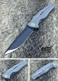 WE KNIFE Gray Black Flipper Folding Pocket Knife S35VN - 601Q