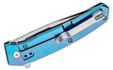 Ontario Ti22 Framelock Ultrablue Titanium Folding AUS-8 Stainless Knife 9800