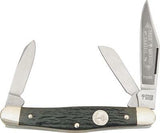 Boker Stockman Green Pick Bone Tree Brand Folding Pocket Knife - 117588