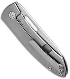KIZER Lundquist Wanderer Gray Titanium Drop Pt Folding Pocket Knife w/ Case 4500