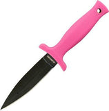 Schrade 7" Pink Small Boot Knife + Leather Sheath 19pf