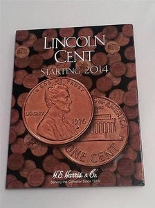 H.E. Harris Lincoln Cent Folder 2014 Coin Storage Album Display Book Penny No. 4