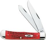 Case Cutlery XX Dark Red Bone Trapper Folding Pocket Knife 6984