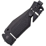 SOG Trident Elite Assisted A/O AUS-8 Stainless Black Folding Blade Knife TF102CP