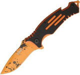 Marbles Painters Folding Pocket Assist Open A/O Folding G10 Orange Drop Pt Black Handle Knife 404