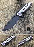 WE KNIFE Tanto Titanium Flipper Folding Pocket Knife S35VN - 602A