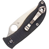 Spyderco Polestar Gray G10 Handle Stainless Satin Folding Blade Knife 220GPGY