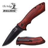 Elk Ridge Spring Assisted Folding Pocket Knife W/ Black Blade - A002PW