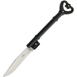 Rough Rider Ben Franklin Key Shape Black Handle Folding Clip Pt Blade Knife 1560