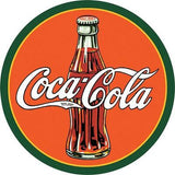 Coca-Cola Round Circle 30s Coke Bottle & Logo Metal Tin Sign 1069