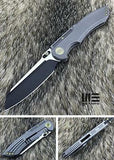 WE KNIFE 9" Gray Wharncliffe Framelock Folding Pocket Knife Bohler M390 EDC 620G